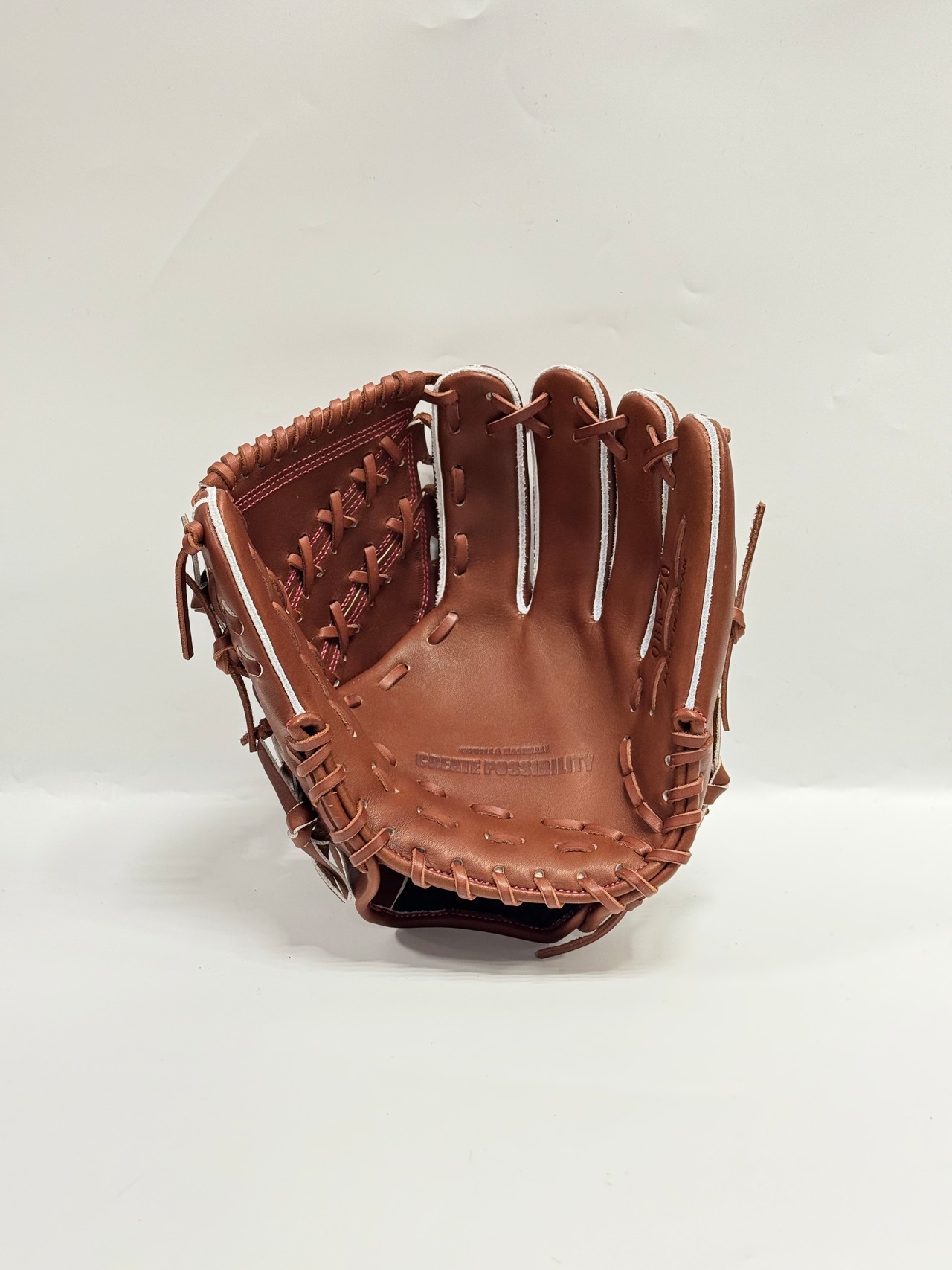 ごりら印の野球道具　限定硬式グラブ　高校野球対応　OBKｰ20型　右投げ用　チョコレート×チョコレート・画像7