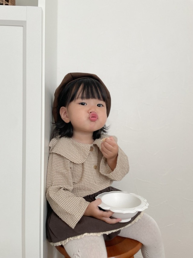 即納⌇check sailor blouse / mimimarket