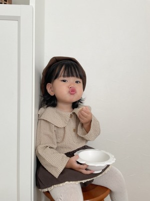 即納⌇check sailor blouse / mimimarket