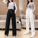 新追加 2025 新作春 脚長効果! デニムパンツ レディース ワンショルダー サロペットデニムパンツ