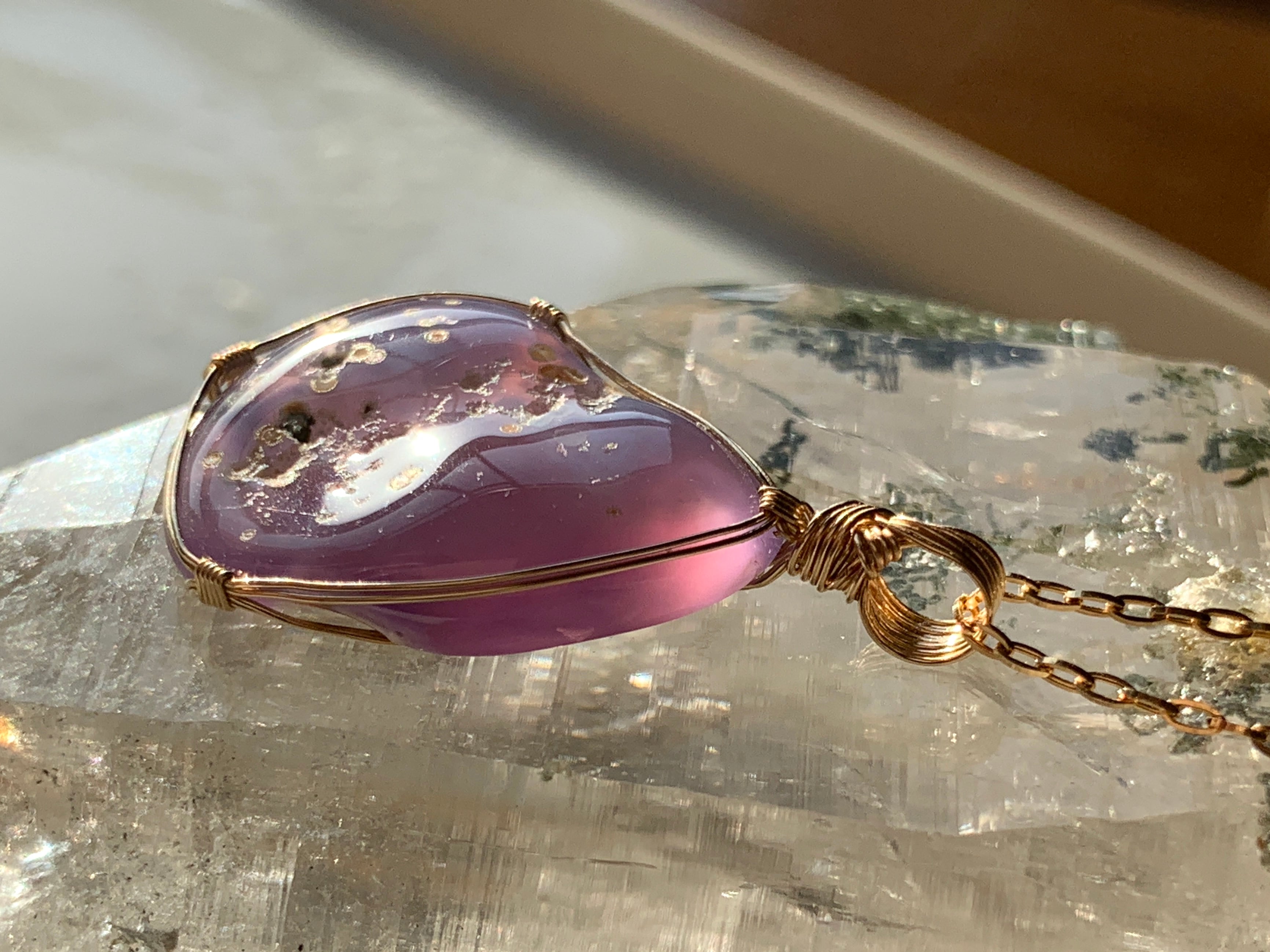 パープルアゲート　スライス　インドネシア パープルアゲート スライス インドネシア