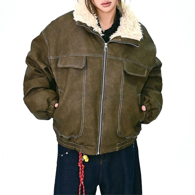 ワークステッチボアライニングオーバーブルゾン 2col R01253