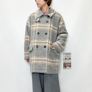 KAMILi カミリ KID MOHAIR CHECK COAT 2503CT02 2025秋冬新作 [送料無料]