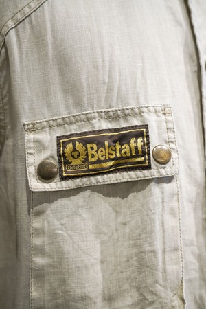 90's "Belstaff" Linen Motorcycle Jacket