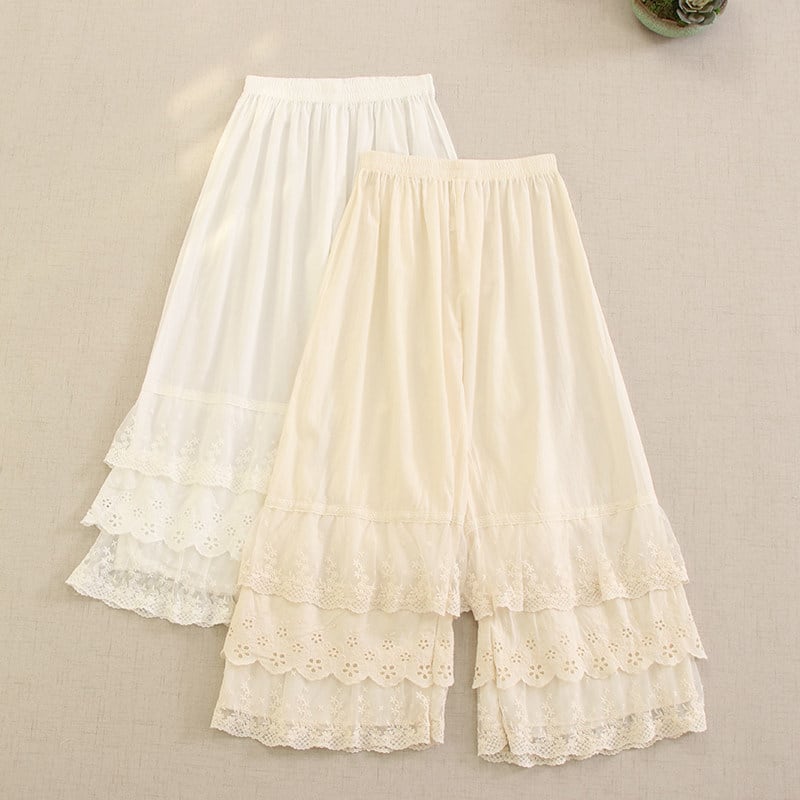 多層レースフリルペチパンツ W1721