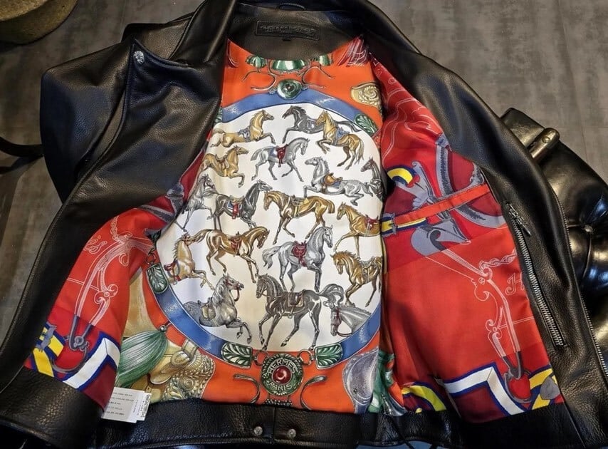 CHROME HEARTS クロムハーツ JJ Dean HERMES Leather Jacket レザー