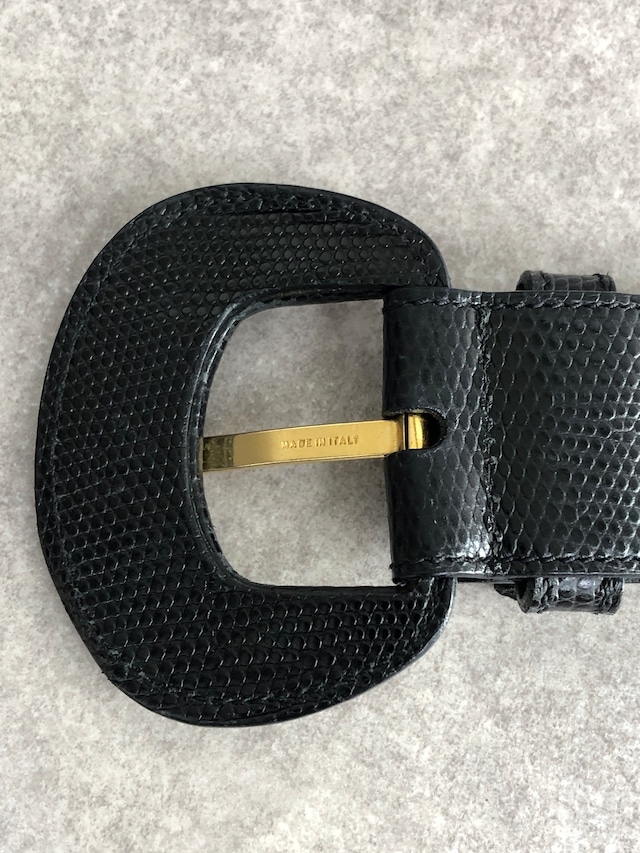 Salvatore Ferragamo フェラガモ ヴァラリボン レザー ベルト ブラック vintage ヴィンテージ オールド yfhukd