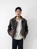 Leather fade jacket