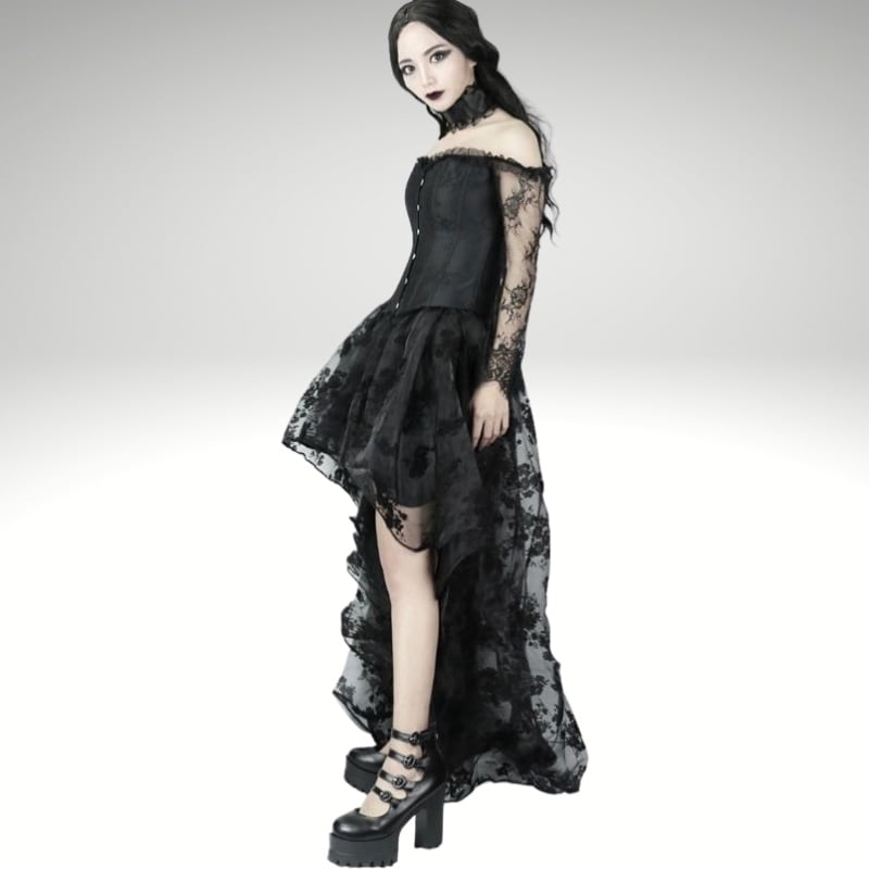 ゴスロリ通販 With U スカート レース ヘム丈 シアー 透け感 Hard