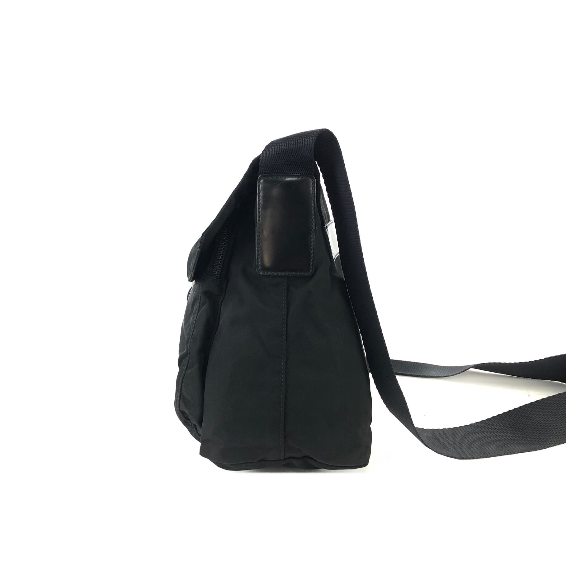 PRADA プラダ トライアングルロゴ ナイロン×レザー フロントベルト