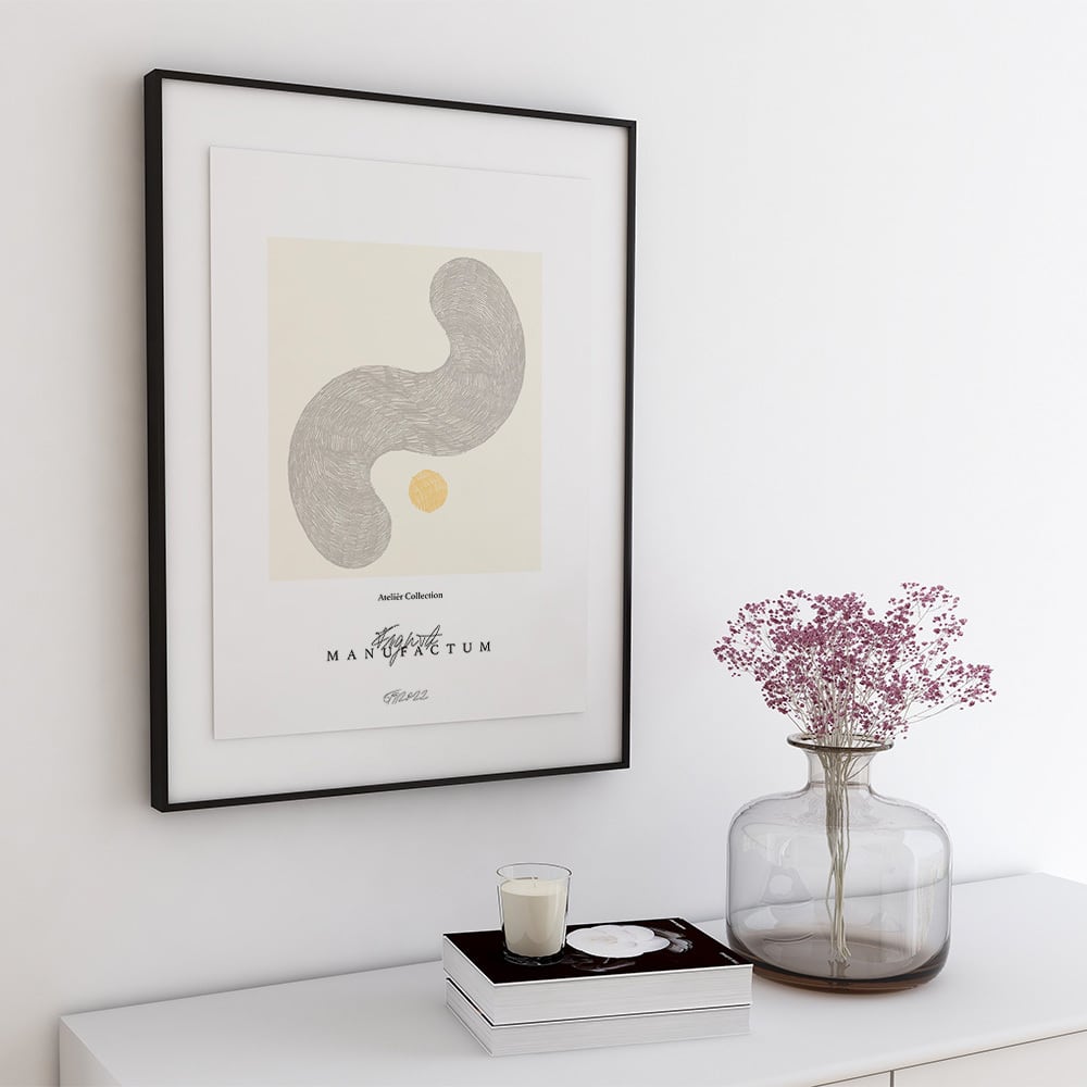 ポスター 夏のクレヨン抽象画 / i0771 / パステル画 モダンアート