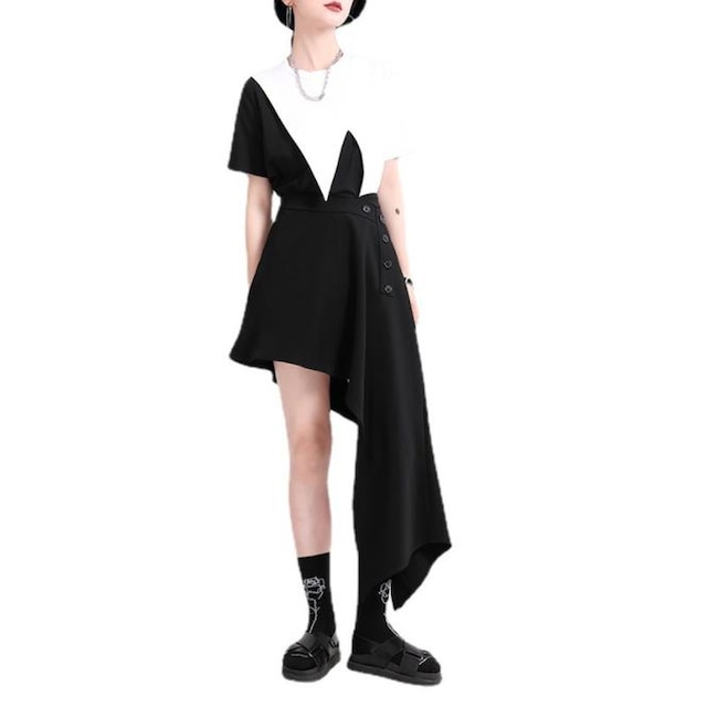 大人 モード服 Tシャツ 山型 モノトーン 個性的 かわいい 大人可愛い カジュアル オルチャン 10代 代 天使と悪魔 サブカル系ファッション Seasonz 大人 モード服 Tシャツ 山型 モノトーン 個性的 かわいい 大人可愛い カジュアル オルチャン 10代 代 天使と悪魔 サブカル系ファッション Seasonz