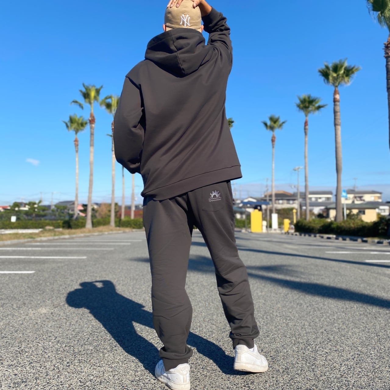 秋コーデ　LUSSO SURF パームツリーロゴスウェットパンツ　Lサイズ Palm Tree Logo Sweat Pants | LUSSO SURF