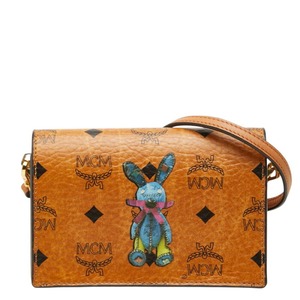 エム シー エム ラビット ヴィセトス 斜め掛け ショルダーバッグ ブラウン レザー レディース MCM 中古