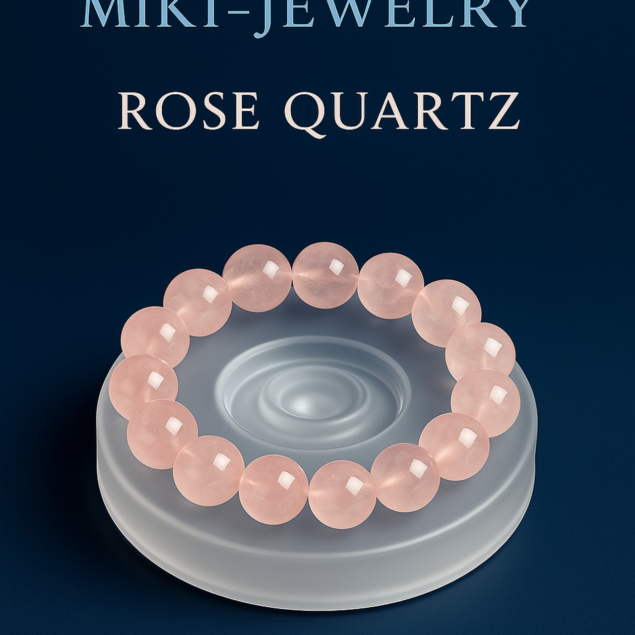 知恵と幸運の青き守護石｜10月誕生石・幸運・知恵に MIKI-JEWERLRY【ローズクウォーツ10mm】Rose Quartz