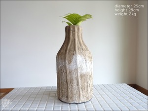 花瓶 フラワーベースcien/BW 花器 テラコッタ レトロ調 アンティーク調 焼き物 生け花 地中海インテリア 花生け