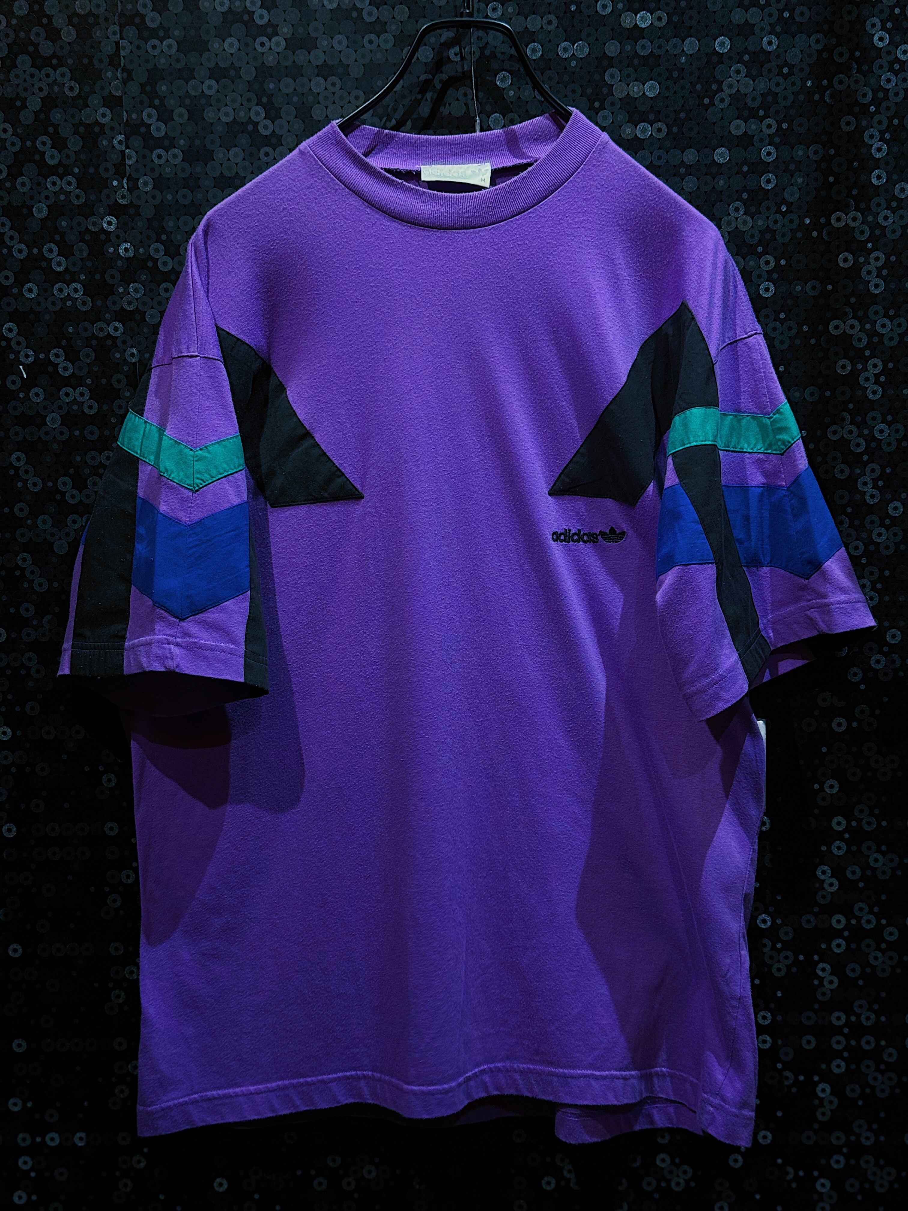 【ÆIEM】"adidas original"vintage trefoil logo purple T-shirt