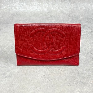 CHANEL シャネル キャビアスキン 財布 レッド 6565-202205