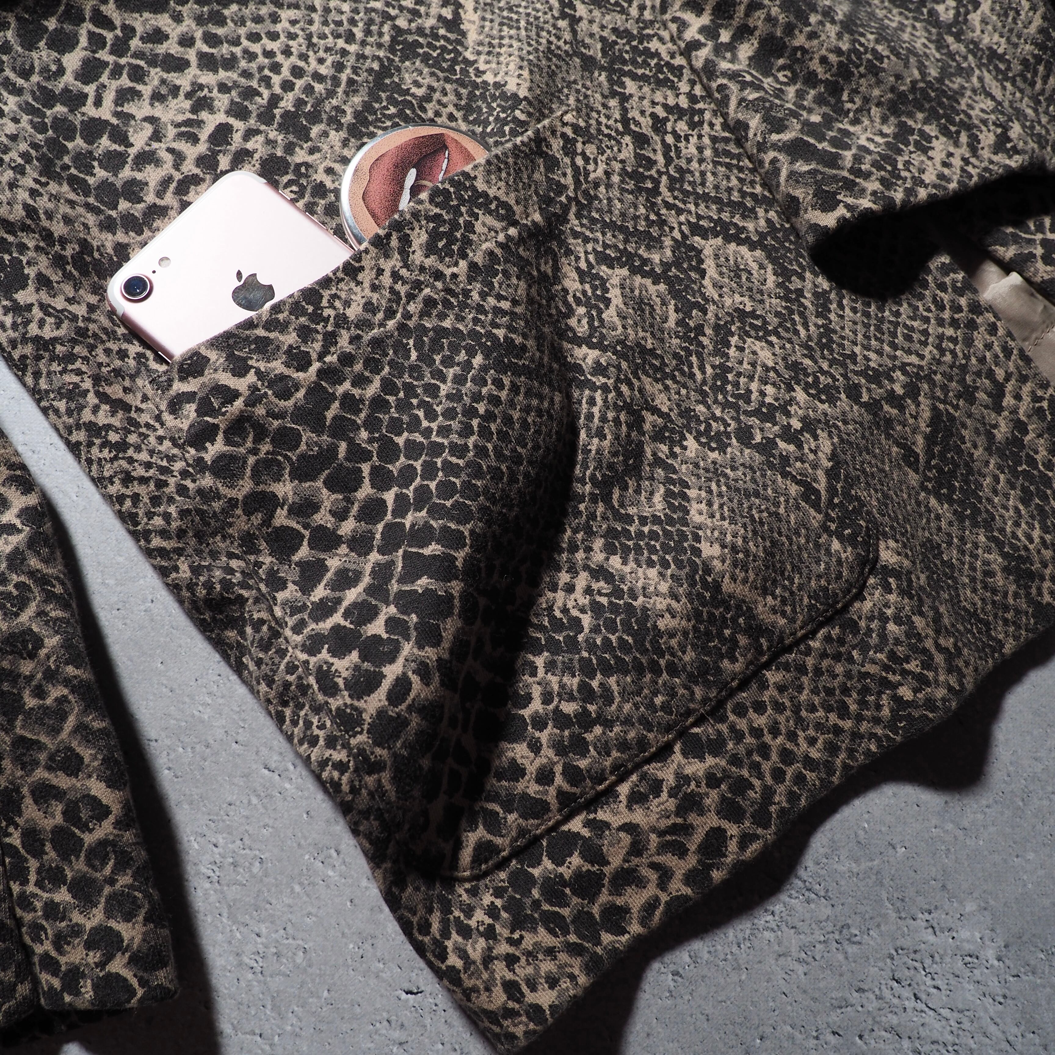 Bewitching Python pattern Single Breasted Tailored Jacket