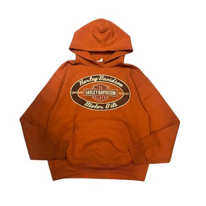 【古着】Harley-Davidson Scull Motif Foodie (orange）