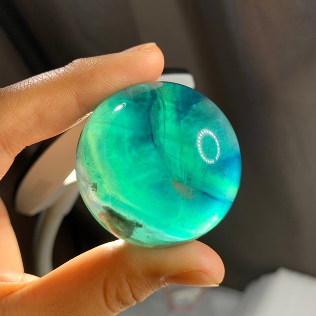 s143ブルーグリーンフローライトスフィア