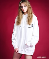 【直営限定ITEM】COOLA No.5 プリントフーディー (WHITE) CQ-47118H