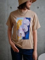 drawing print tee beige*calm