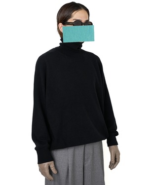 ssstein "EXTRA FINE WOOL KNIT TURTLE NECK LS〔BLACK〕"