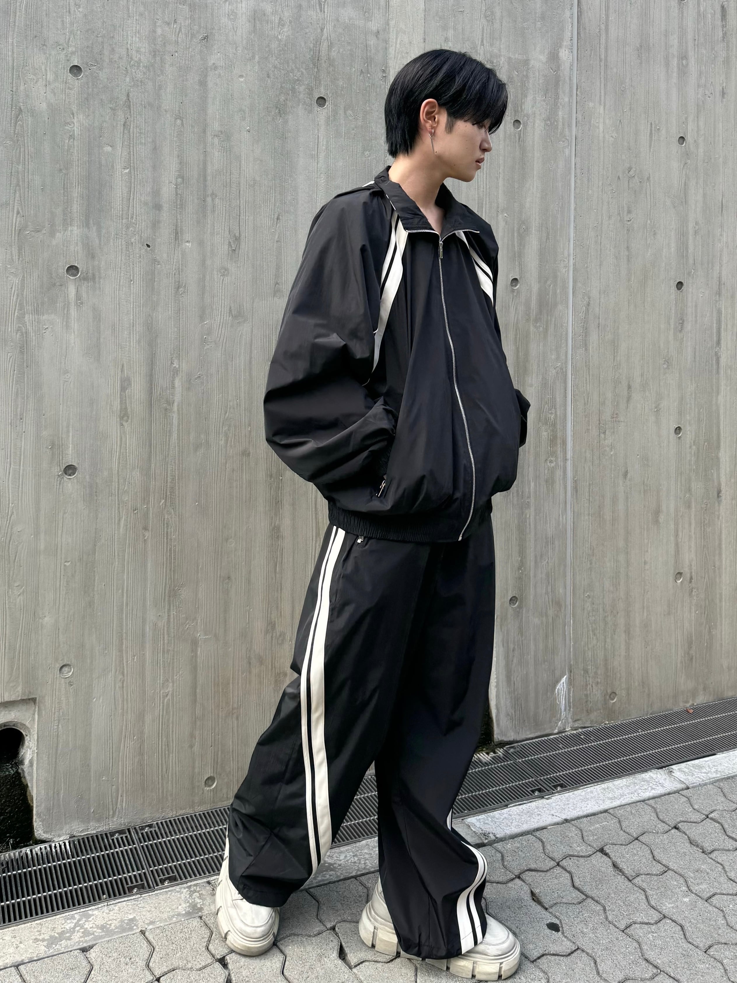 ALUDE SELECT】jersey zip set up(2color) | alude