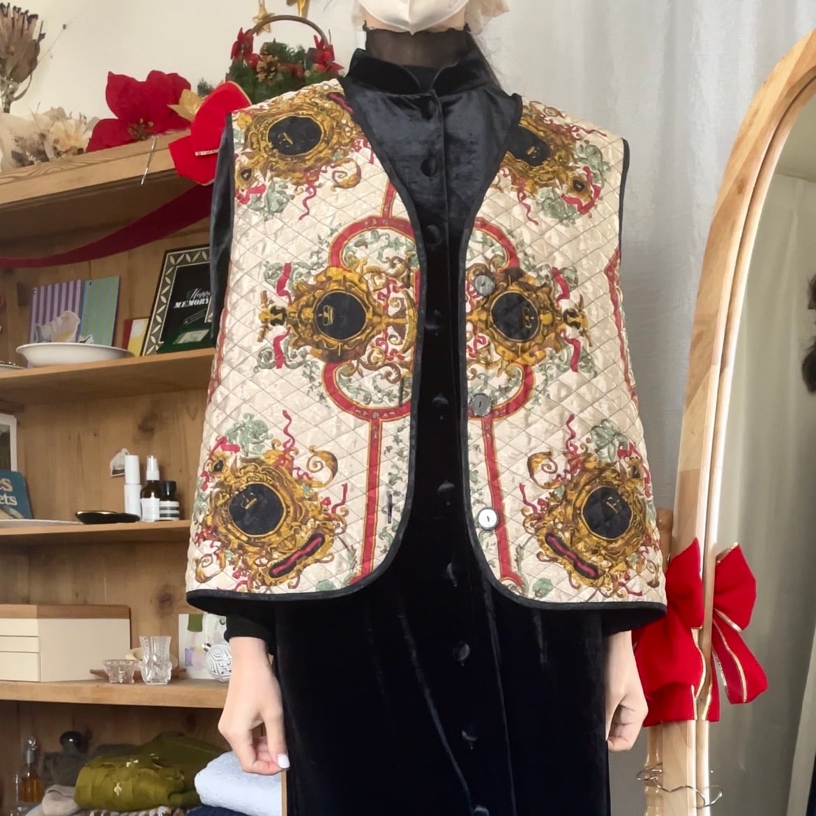 キルティングベストベスト