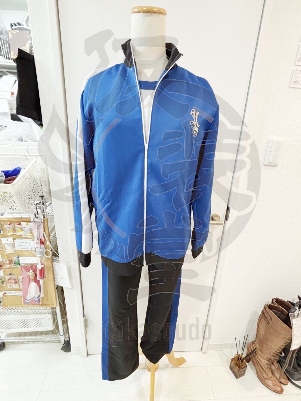 90'sadidasアディダストラックジャケットジャージメンズ長袖xlブルー青