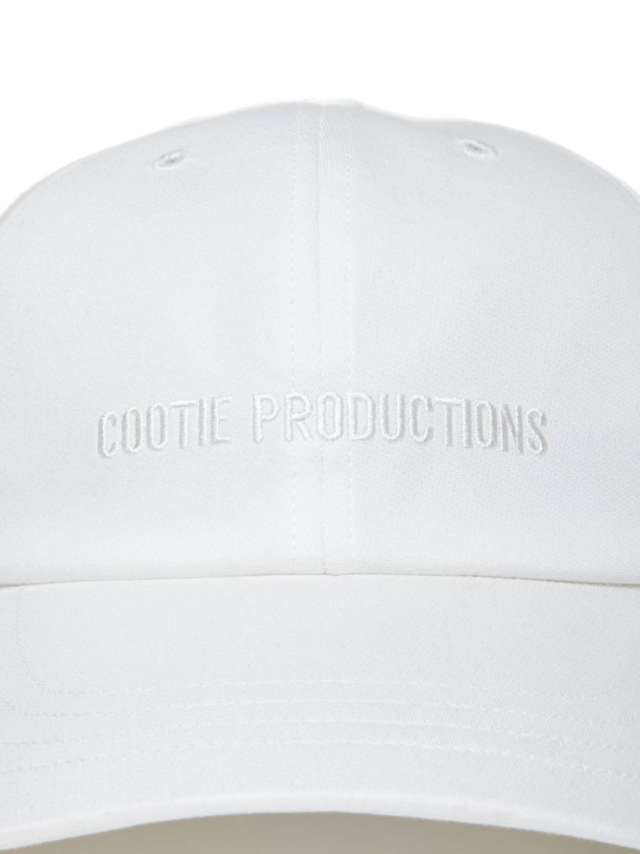 Stretch Curved Brim Cap - White_White -