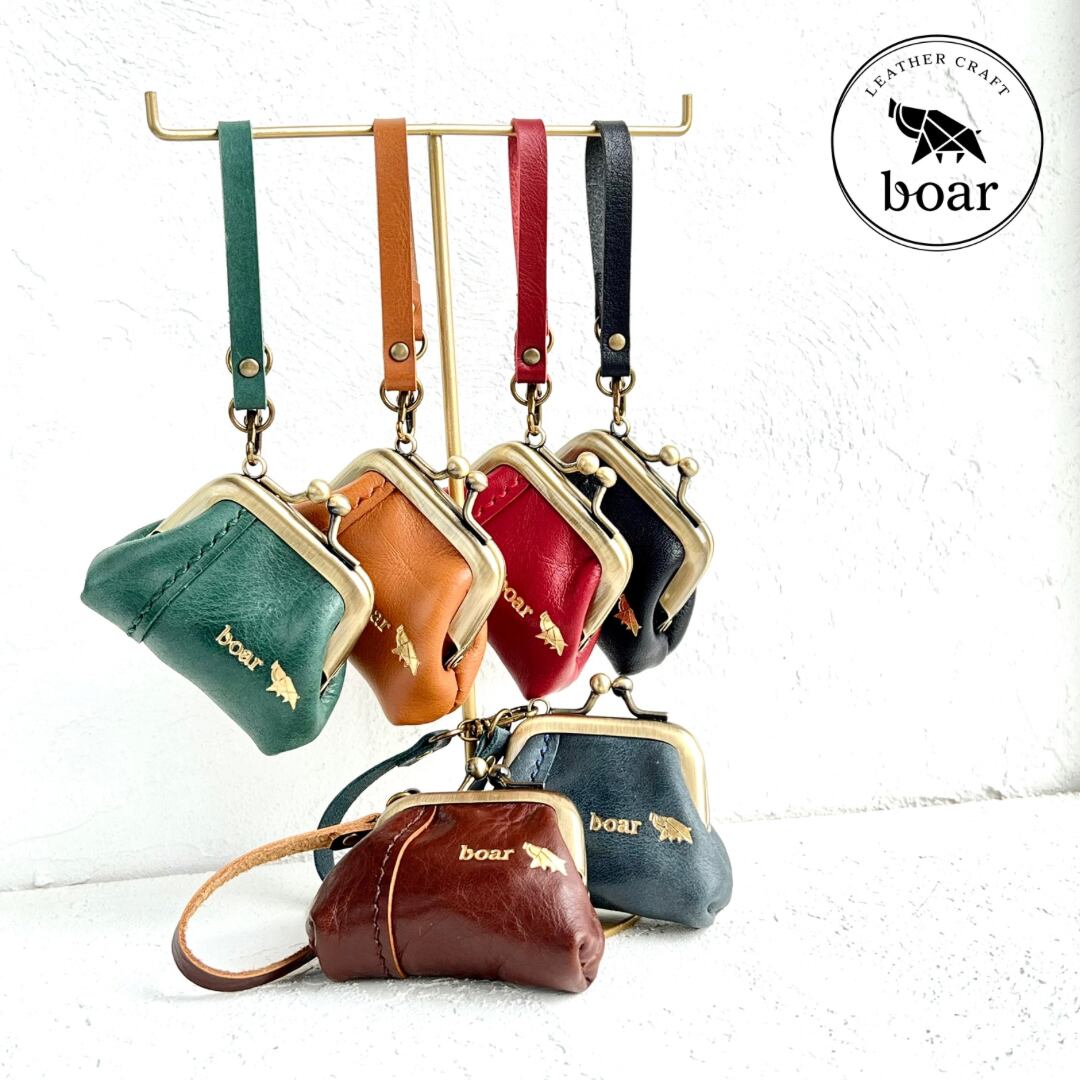 ミニがま口 バッグチャーム キャメル 品番:z-E2/w-314 | boar