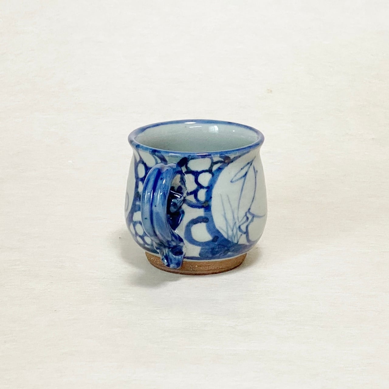 赫三郎窯＞染付 花うさぎ コーヒー碗皿 | UTSUWAYA かねみん