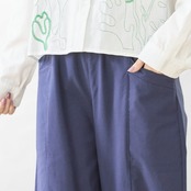 TRUBE タック入りバルーンシルエットパンツ【L~LL】ネイビー