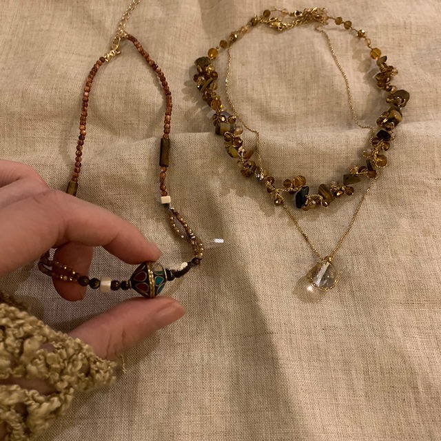 Somedayif民族風ビーズ編みネックレス 3s