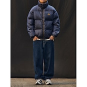 【暖かさUP】BUILTTOLAST デニム刺繍 中綿ジャケット T1356