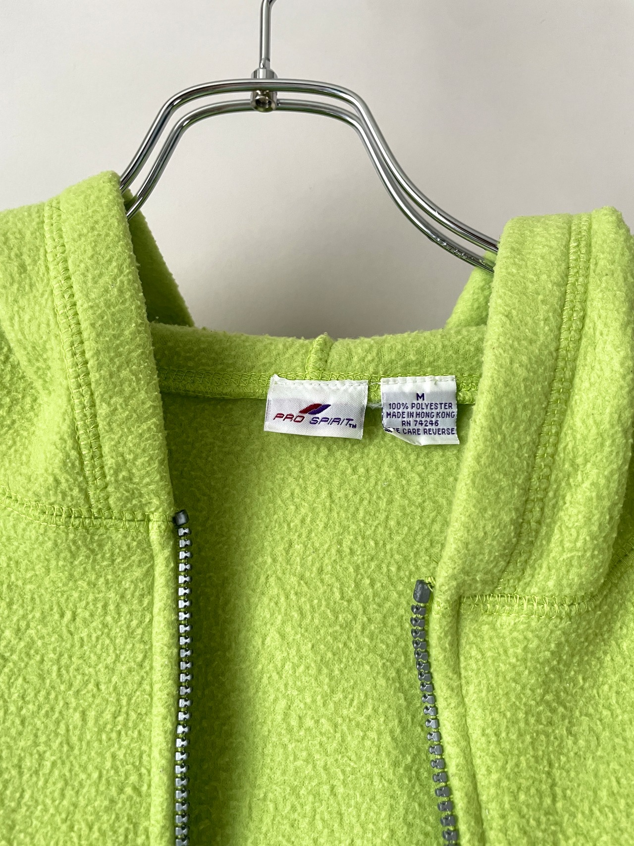 Light green fleece hoodie - 12
