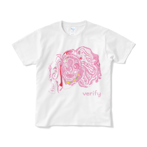 verify ポップ アートデザイン Tシャツ P-Elefant 白