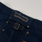 LANCEL ランセル バックデザイン デニム パンツ ジーンズ サイズ W32 /インディゴ/日本製/バックストラップ