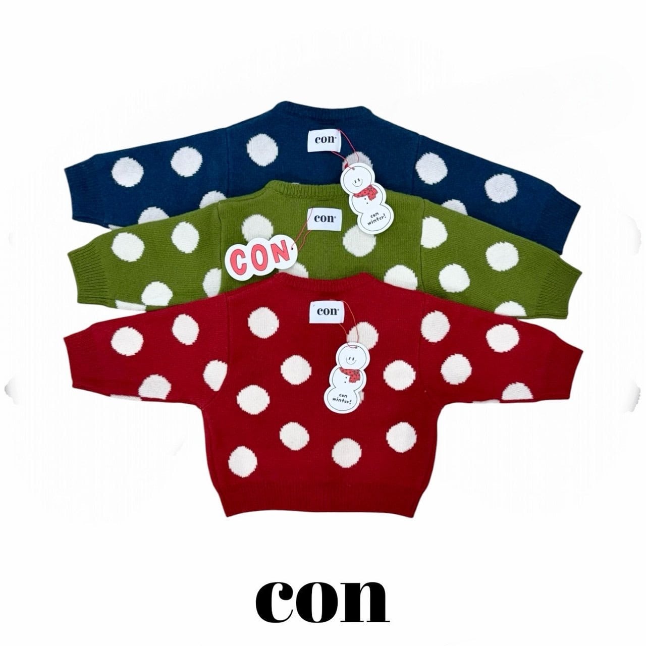 【予約/送料無料】CON / 雪だるまカーディガン