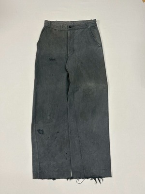 40s~50s Black chambray pants