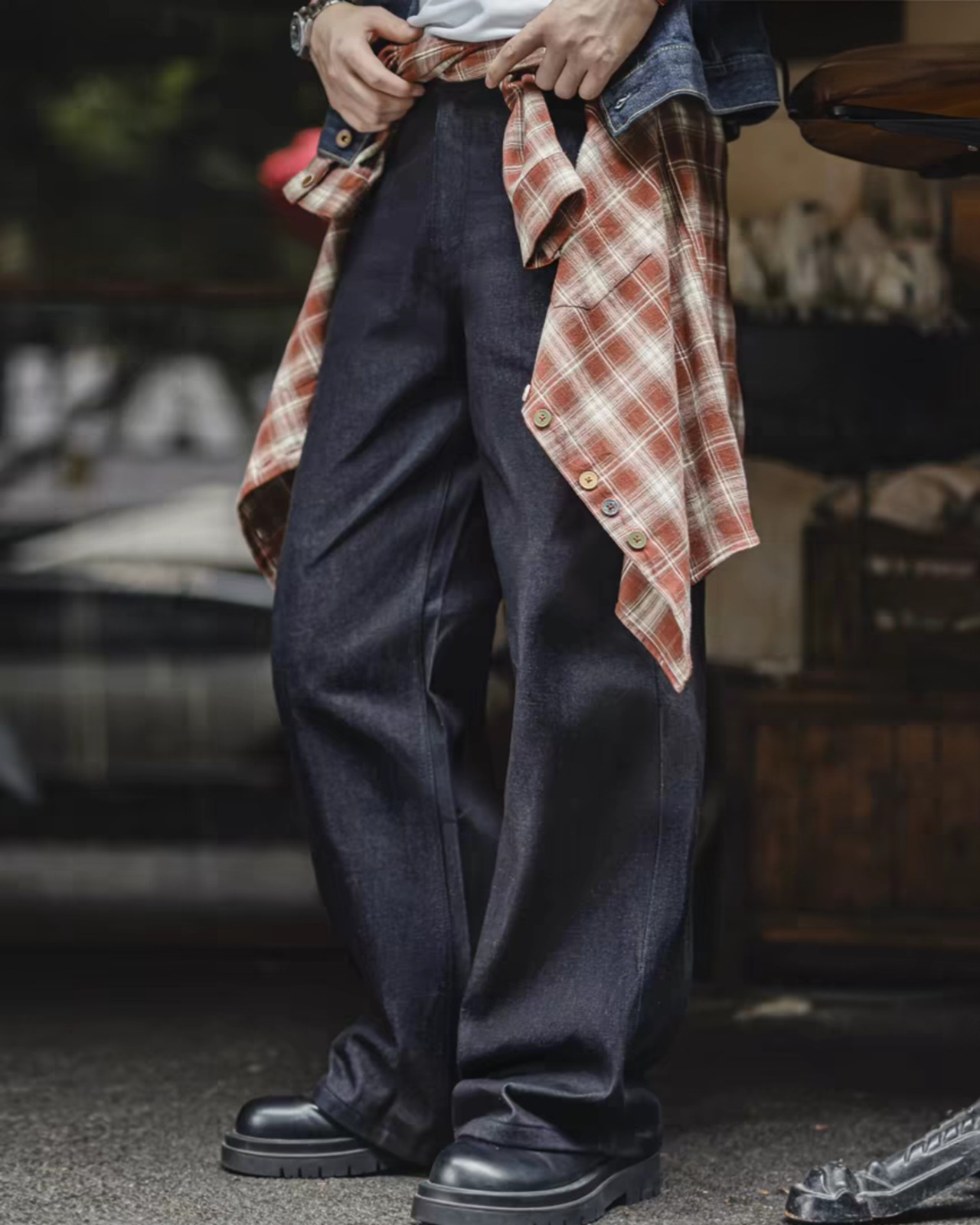 Vintage Style Straight Jeans  K0265