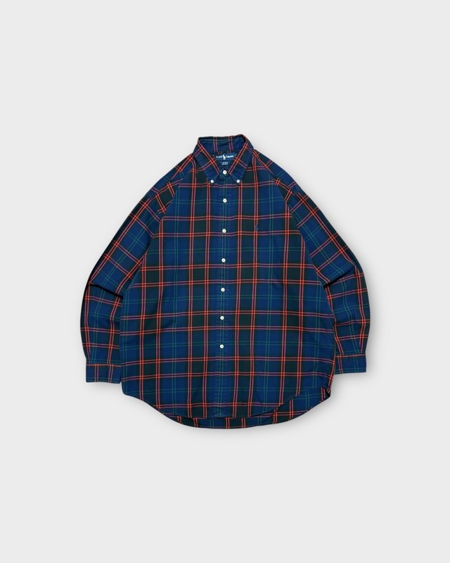 【VINTAGE】1990’s “Ralph Lauren” Plaid Button Down Shirt