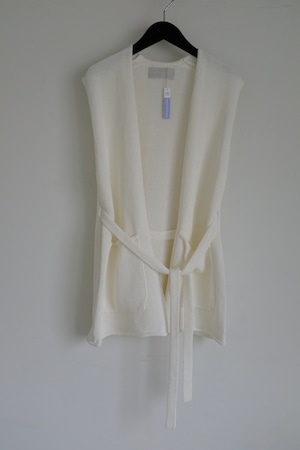 [WALANCE]PAPER KNIT GILET(white)