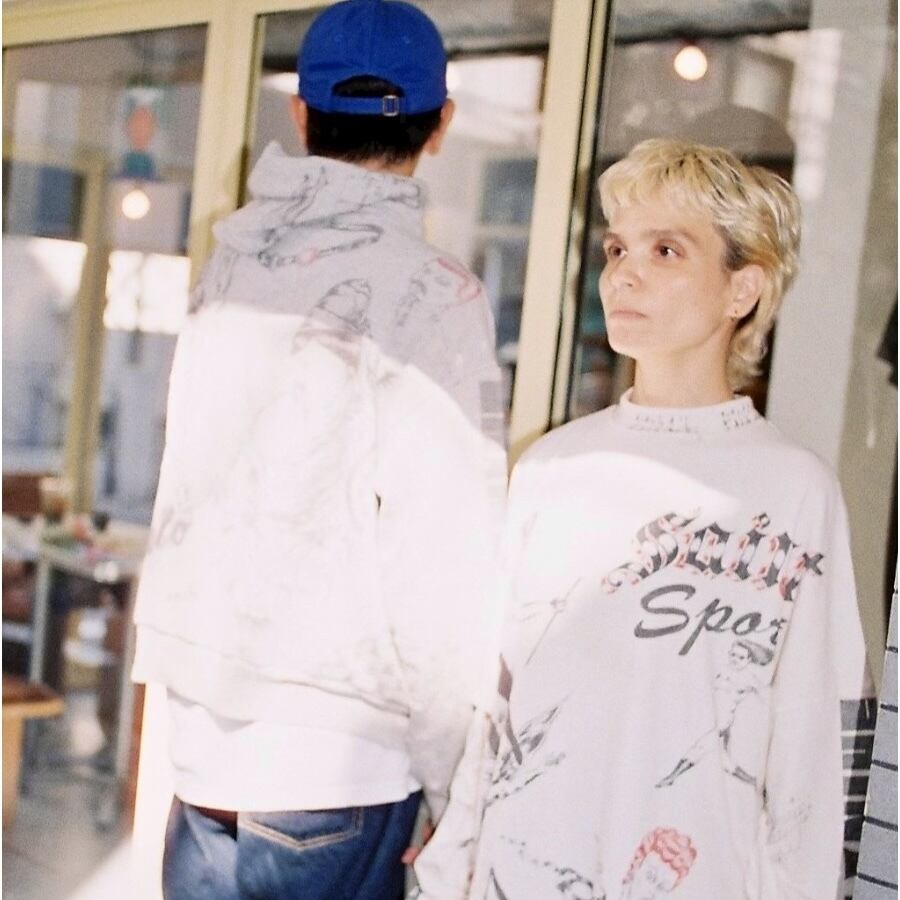 SAINT Mxxxxxx】SM-HR1-0000-C31/ALX_HOODIE/DRAWING/GRAY | AYIN