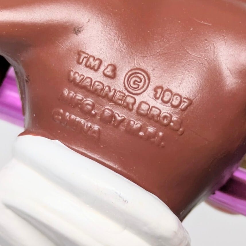 ☆VINTAGE 1997☆【 Looney Tunes ( ルーニーテューンズ )】 タズマニアンデビル / TAZ / タズストロー付きプラスチックコップ / パープル〚アメリカン雑貨 アメトイ〛