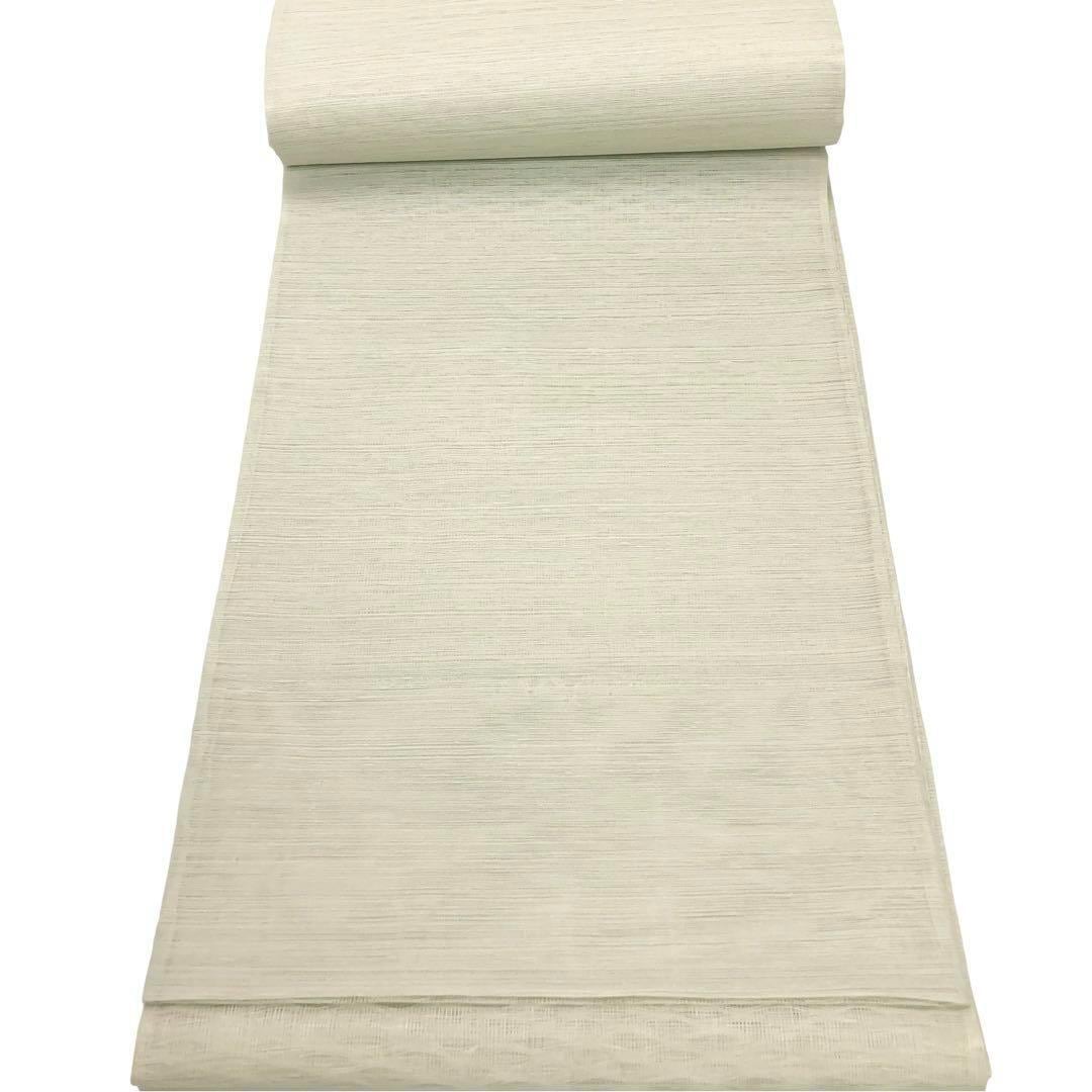 夏帯 袋帯 すくい織 竹垣に菊の花 薄浅緑 O-3711 | リユース着物わびさび 