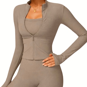 リブジャケット グレージュ