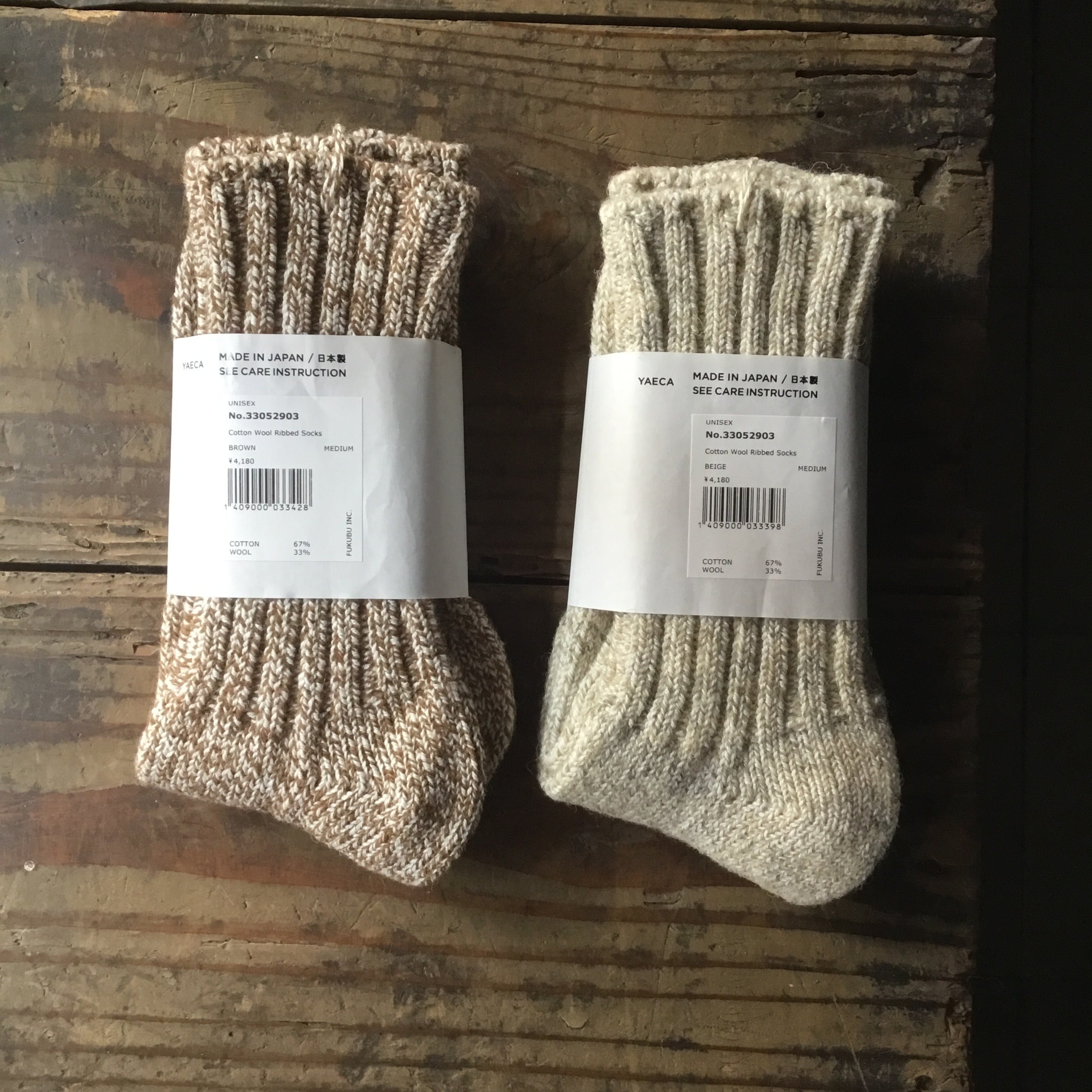 YAECA /ヤエカ Cotton Wool Rib Socks/コットンウールリブソックス #33052903